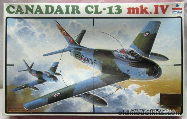 ESCI 1/48 Canadair CL-13 Mk.IV Sabre (F-86) - MkVI RCAF 439 Sq 1st Wing / MkIV RAF 112 Sq 2nd TAF / MkVI Luftwaffe 1st Staffel JF71 Richthofen / Mk IV Aviazione Miltare Italiana 4th Stormo Caccia Grosseto Italy 1958, 4038 plastic model kit